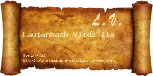 Lautenbach Vitália névjegykártya